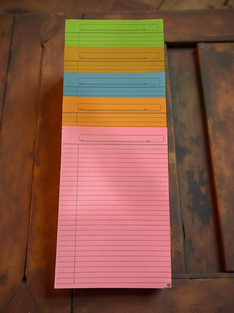CUBIC A4 Multicolour Ruled Paper (Pack of 40) | Bright & Vibrant Writing Sheets for Notes, Assignments & Office Use | Smooth & Durable Lined Paper - Image 2