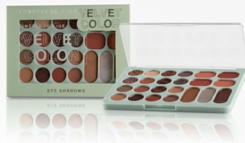 23 Colors Colorful Eyeshadow Palette Makeup,Rose Gold Brown Nude Matte Shimmer Eye Shadow Powder Palette,Naturing-Looking Long Lasting Waterproof-green cover - cover -N2