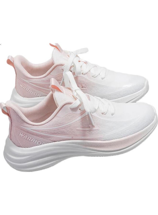 Pull Back Warrior Women'S Sports Shoes New Trendy Lightweight Casual Ladies Shoes White Pink Size 39 - Image 3