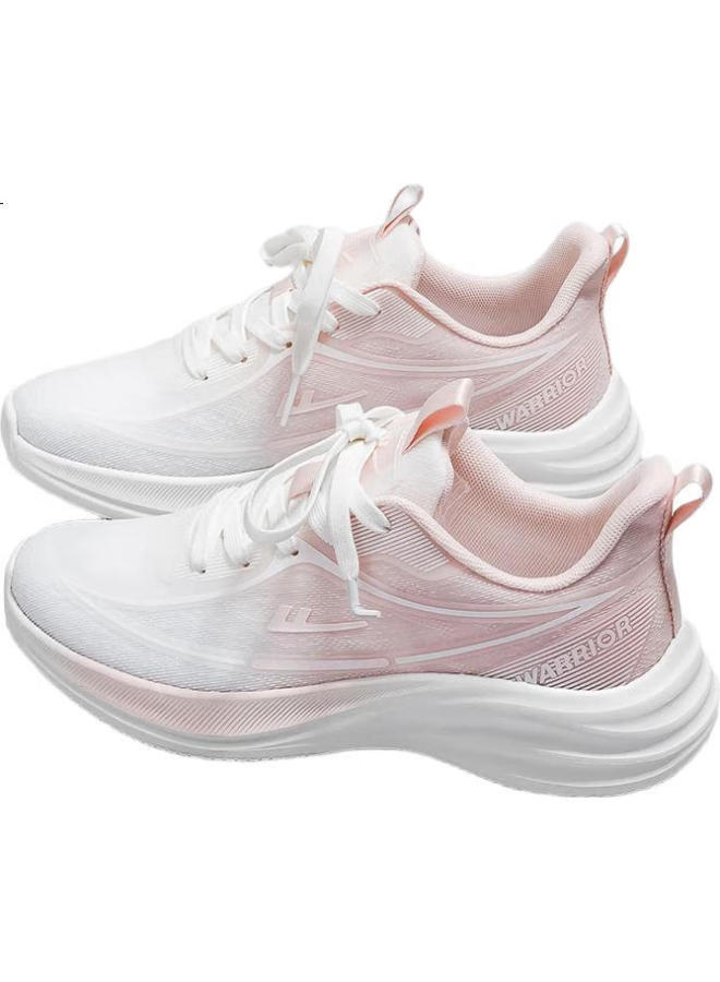 Pull Back Warrior Women'S Sports Shoes New Trendy Lightweight Casual Ladies Shoes White Pink Size 39 - Image 2