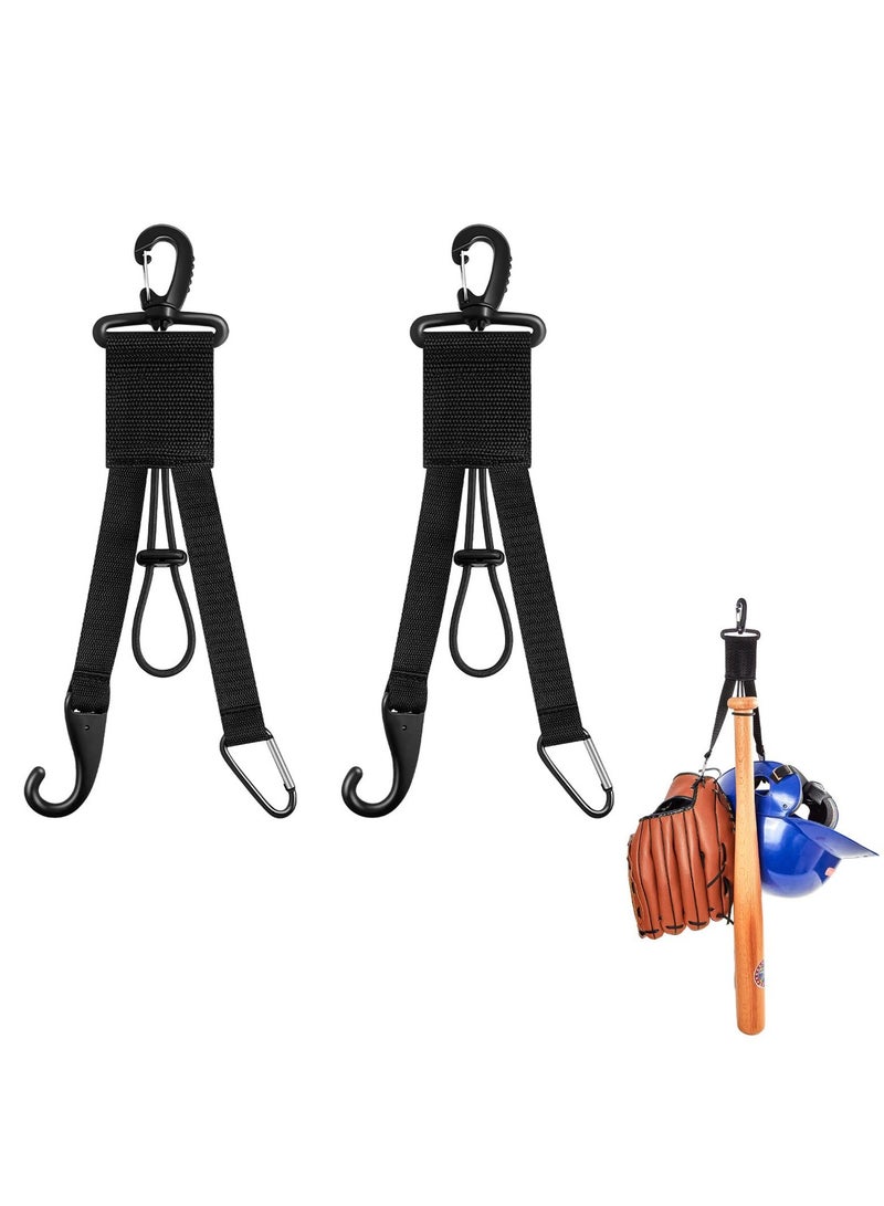 Y&D Baseball Softball Gear Hanger, 3 in 1Organizer Bat Holder, with Glove Clip and Helmet Hook, for to Hold Bats, Helmets Gloves - Image 1