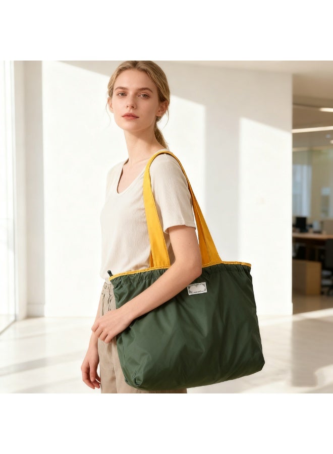 Foldable Portable Drawstring Bag Home Large Size Large Capacity Moisture Proof Dust Proof Shopping Storage Handheld Bag - Image 3