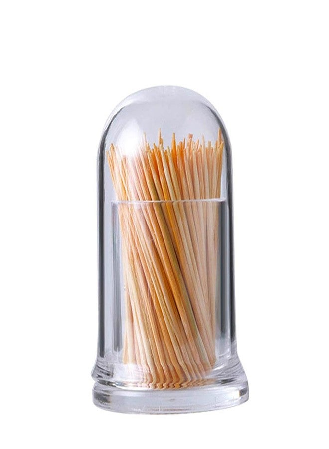 Yakri Clear Acrylic Toothpick Holder Plastic Cotton Swab Ball Toothpick Organizer Dispenser for Home Kitchen Storage Gadgets YTBH-1811 - Image 1
