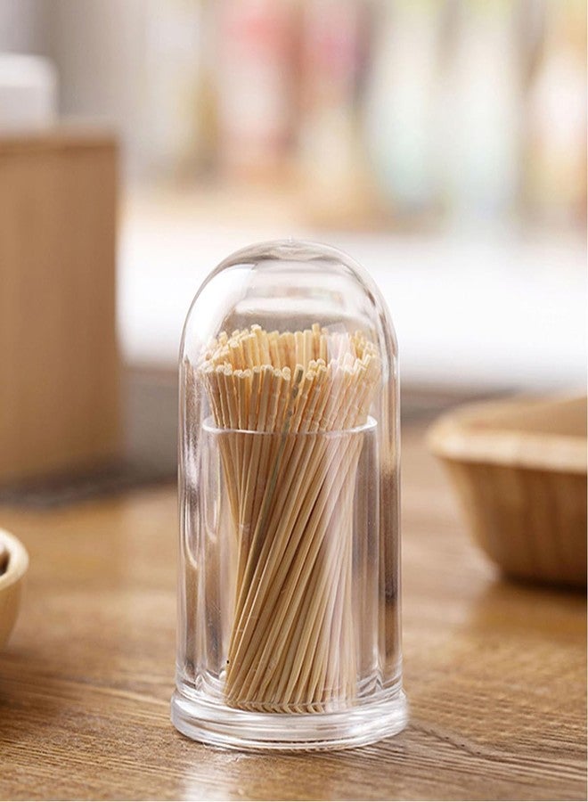 Yakri Clear Acrylic Toothpick Holder Plastic Cotton Swab Ball Toothpick Organizer Dispenser for Home Kitchen Storage Gadgets YTBH-1811 - Image 5