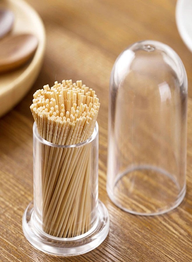 Yakri Clear Acrylic Toothpick Holder Plastic Cotton Swab Ball Toothpick Organizer Dispenser for Home Kitchen Storage Gadgets YTBH-1811 - Image 4