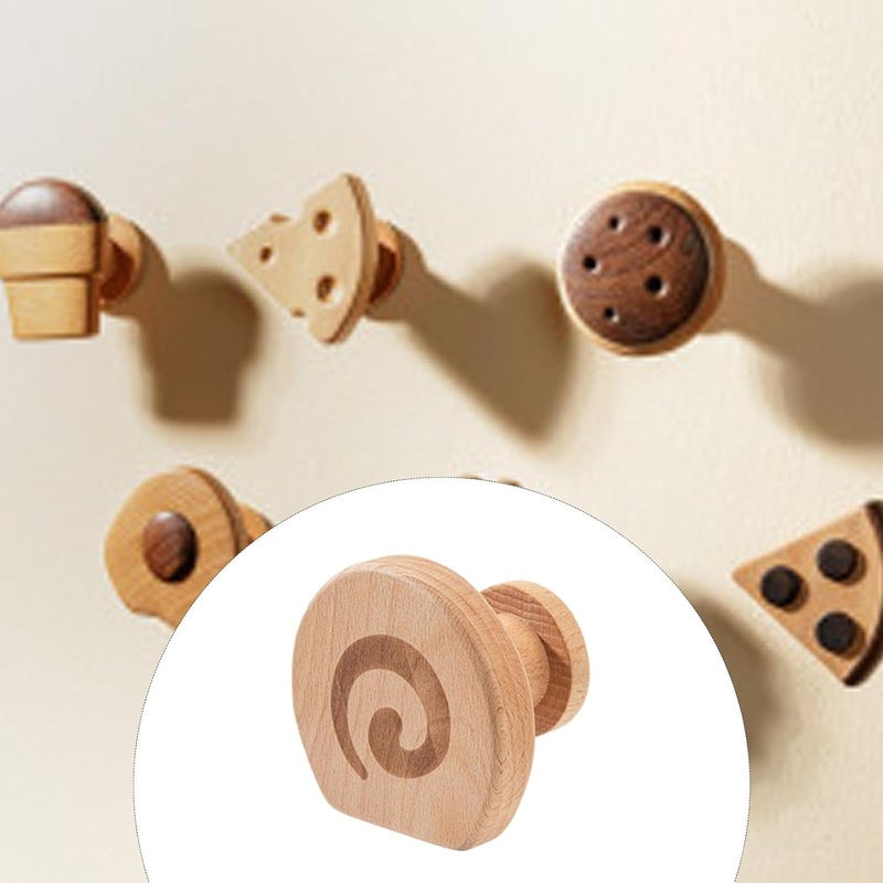 Wooden Coat Hooks, Decorative Coat Rack, Coat Hanger, Farmhouse Decor, Entryway Wall Hooks, Wall Hooks, Hat Hooks for Hanging, Style D - Image 4