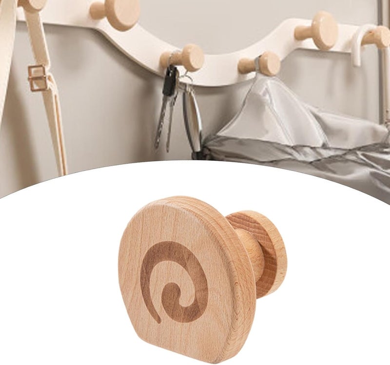 Wooden Coat Hooks, Decorative Coat Rack, Coat Hanger, Farmhouse Decor, Entryway Wall Hooks, Wall Hooks, Hat Hooks for Hanging, Style D - Image 5