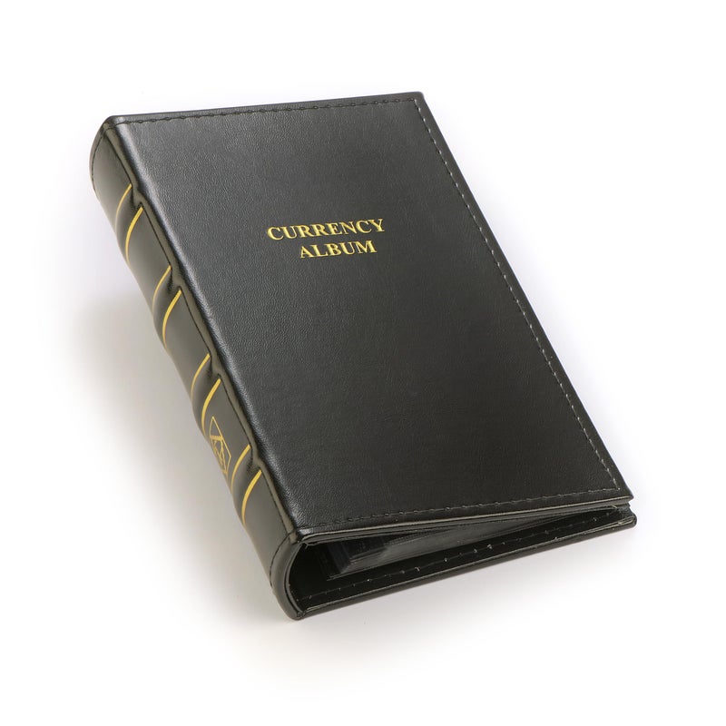 LIGHTHOUSE - Small Currency Album for Un-Graded Raw Banknotes and Currency Sleeves - Classic Leatherette Handmade 3-Ring Binder with 20 Pages - Additional Pages Available (5 3/4" x 8 1/2" x 1 3/4") - Image 5