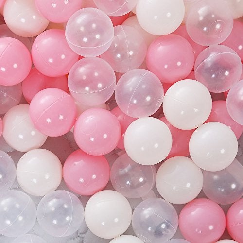 PlayMaty 100 Pieces Colorful Pit Balls Phthalate Free BPA Free Plastic Ocean Balls Crush Proof Stress Balls for Kids Playhouse Ball Pool Pit Accessories 21 Inches 100 BallsLight Blue - Image 1