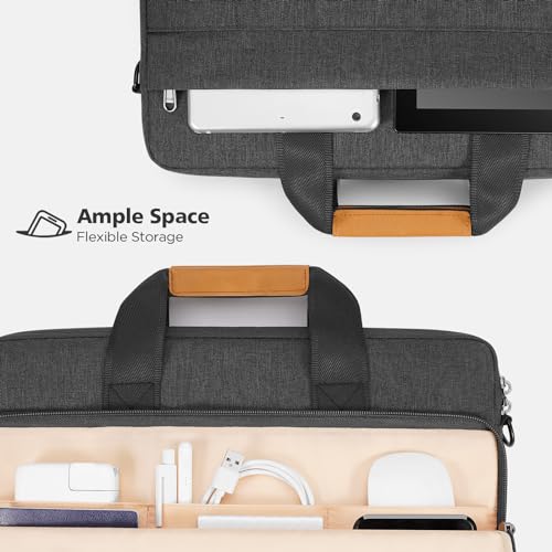 NIDOO Laptop Shoulder Bag 14 inch Sleeve Case Compatible with 14" Lenovo ThinkPad E14 T14 / IdeaPad Flex 5/15" MacBook Air M2 M3 / Microsoft/HP EliteBook 840 Computer Messenger Bag Briefcase - Image 4