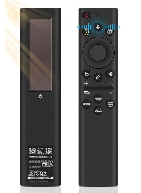 Samsung TV Solar Remote – BN59-01385A Solar Charging & Voice Control Remote For Samsung Smart TVs Neo QLED, The Frame, and Crystal UHD Series