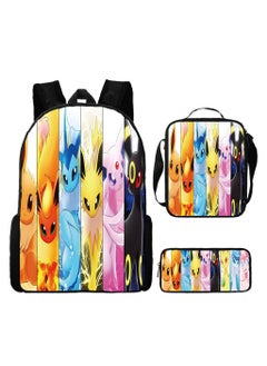 Pokemon Cartoon Anime Backpack Three-Piece Set 29*16*42cm 