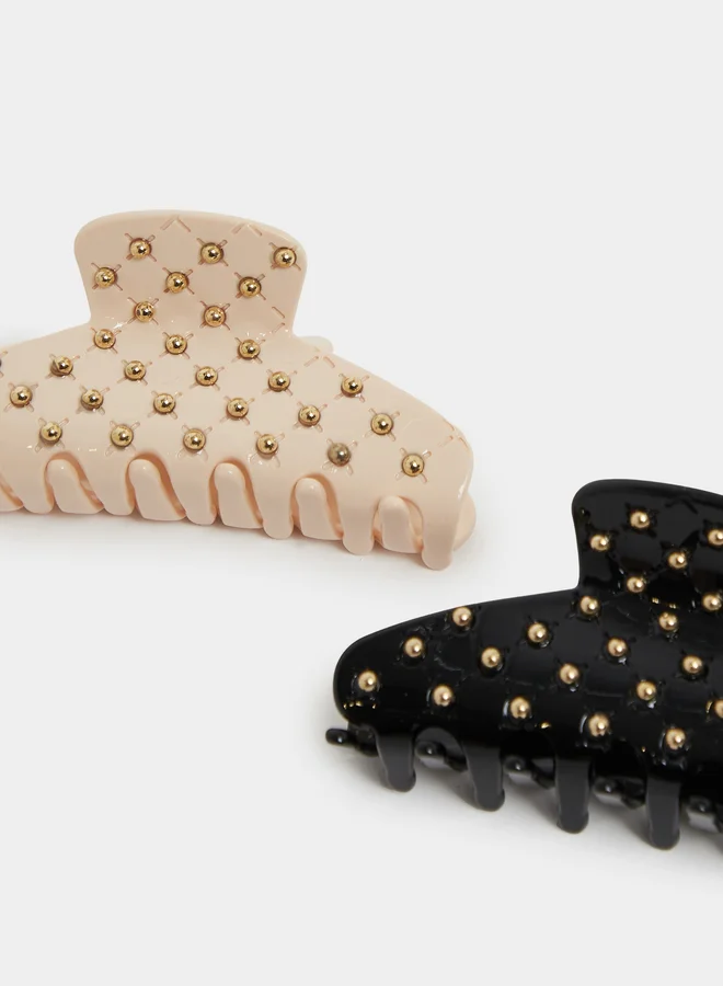 Styli Set of 2 - Embellished Hair Claw