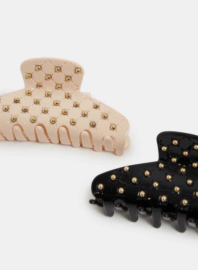 Styli Set of 2 - Embellished Hair Claw  - Image 4