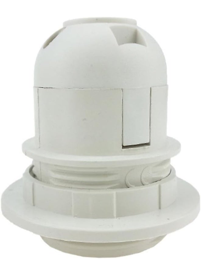 melfi Melfi Lamp Base Adapter E27 4A Lamp Holder White Bakelite With Shade Rin Light Bulb Pendant Screw Cap Socket Vintage (White 250V)  - Image 1