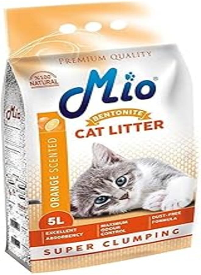 mio - Mio Cat Litter Orange Scented Super Clumping 5L - Image 1