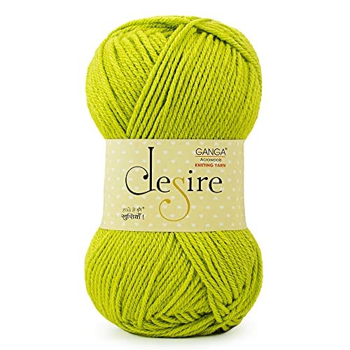 Ganga Acrowools Acrylic Desire Hand Knitting and Crochet Yarn. Pack of 1 Ball - 100Gms. Shade No - Dsr024, Multicolour - Image 1