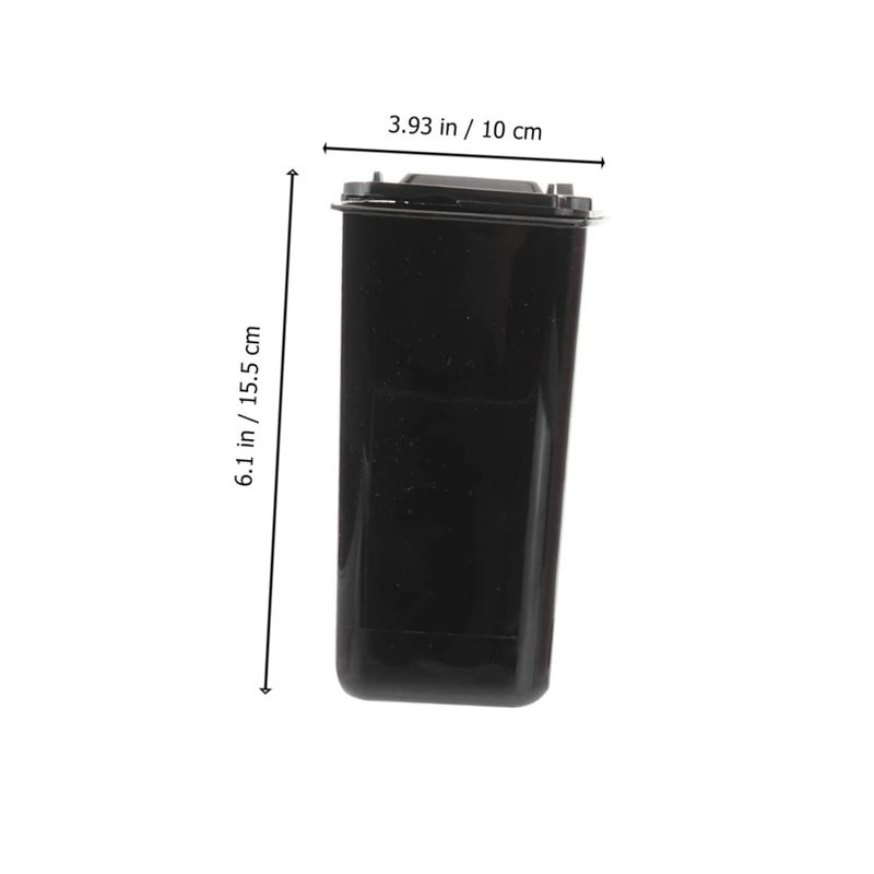 2Pcs Mini Desktop Trash Can With Lid Assorted Color 15 5X10X8CM For Home Office Bathroom - Image 3