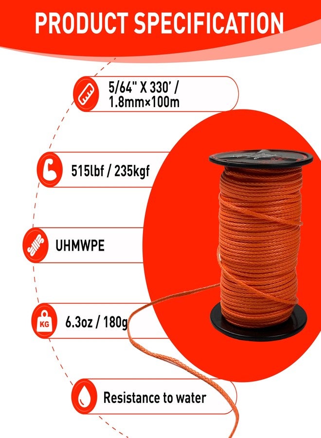 X MONSTER Throw Line 1.8mm 100% UHMWPE Easter Rope for Arborists, Best for Tree Climbing, High Limb Throwing, Outdoor General Purpose (Orange, 165) - Image 2