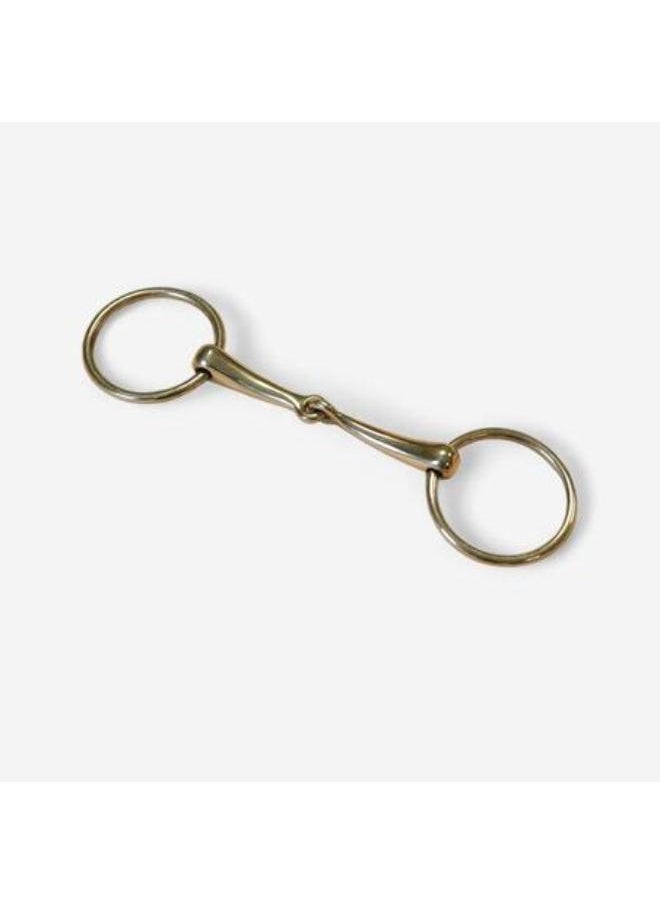 FOUGANZA Single-Jointed Ring Snaffle Bit for Horse & Pony 