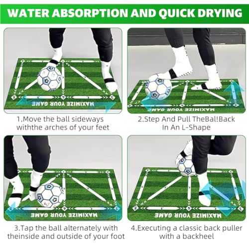 Proberos® Football Footstep Training Mat, Soccer Training Mat, Agility Footstep Training Mat, for All Levels, Non-Slip Silent Equipment, All Ages to Improve Speed, Strength and Coordination - Image 4