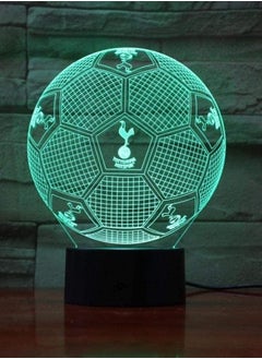 althiqahkey 3D Night Light Tottenham Football Illusion Table Lamp Led 7 Color Touch Remote Control Color Mood Lamp Usb Home Bedroom Bedside Lamp  - Image 1