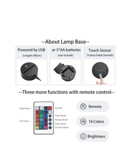 althiqahkey 3D Night Light Tottenham Football Illusion Table Lamp Led 7 Color Touch Remote Control Color Mood Lamp Usb Home Bedroom Bedside Lamp  - Image 5