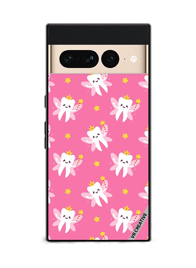 VR CREATIVE Protective Case Cover For Google Pixel 7 Pro Cute Tooth Fairy Design Multicolour