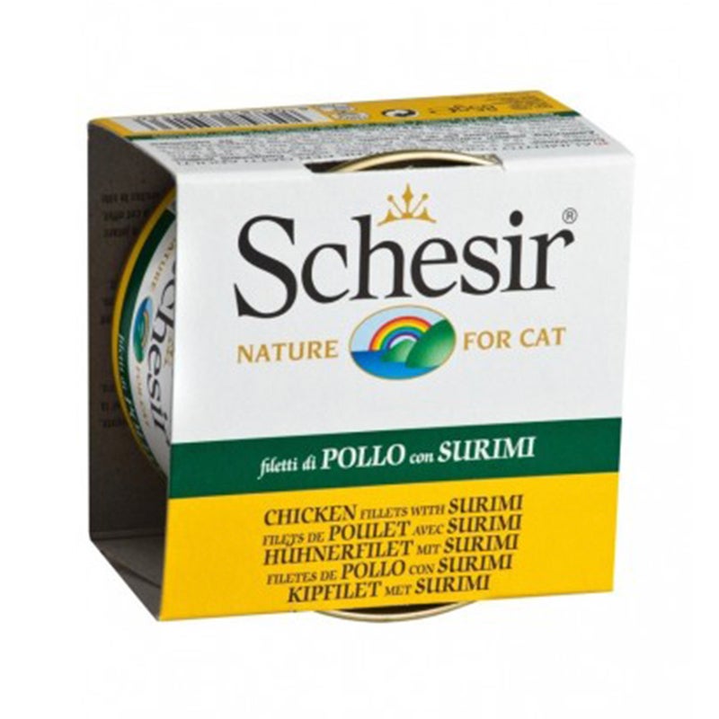 عبوة فيليه الدجاج والسوريمي للقطط من سيشر، 85 جرام