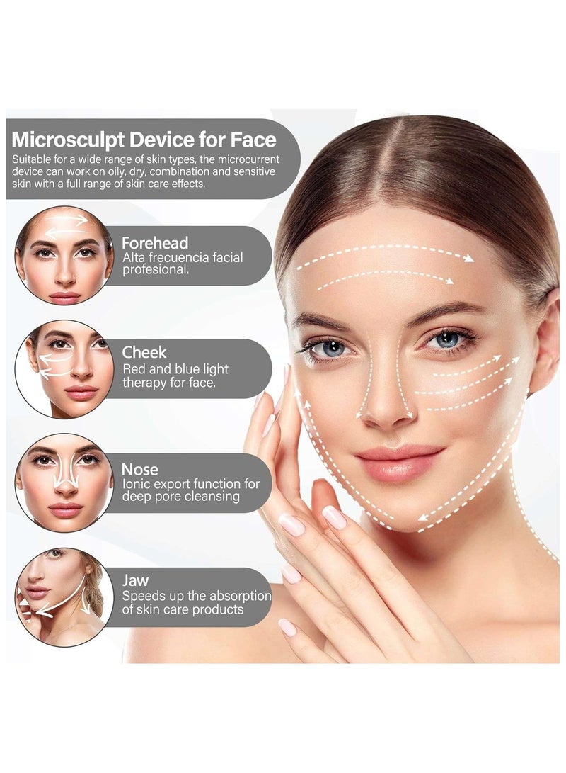 Microcurrent Facial Device, Facial Massager to Lift Face and Tighten Skin, USB Mini Microcurrent Facial Roller & Wrinkle Remover Massager, Face Sculpting/Firming Tool, Anti-Ageing and Rejuvenation - Image 3