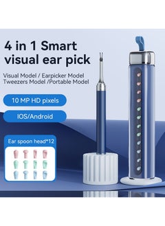 4 in 1 Visual Ear Wax Removal Tool Smart Ear Cleaner With Tweezer and Camera for IOS and Android
