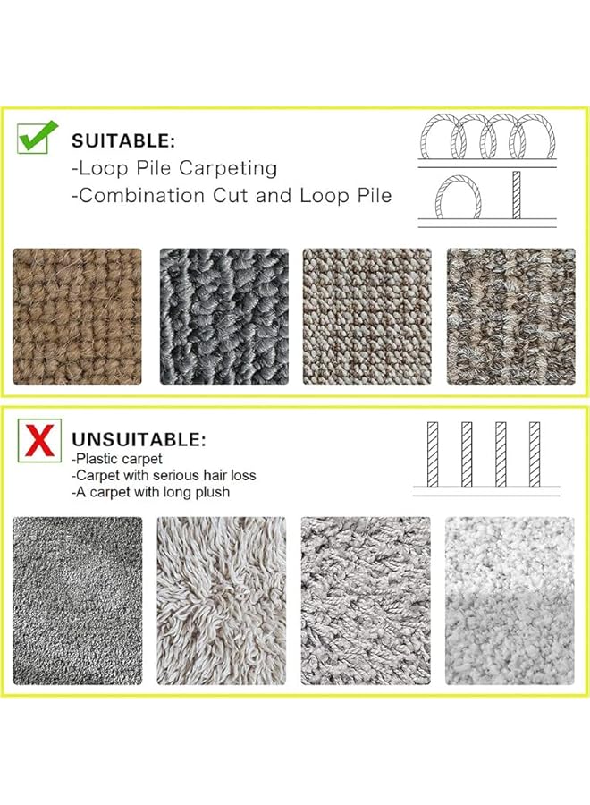 promass Cable Grip Floor Cable Cover Cords Cable Protector Cable Management Only for Commercial Office Carpet (Black, 19.69 ft) - Image 3