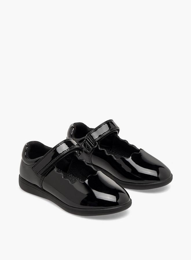 JUNIORS Girls Hook & Loop School Shoes - Image 1