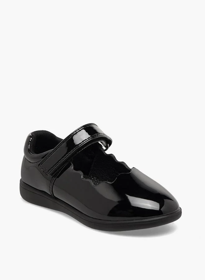 جونيورز Girls Hook & Loop School Shoes