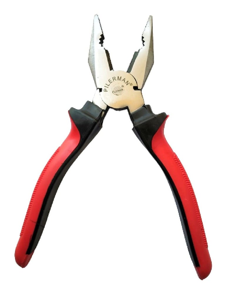 PILERMAN Sturdy Steel Combination Plier 8-inch for Home & Professional Use and Electrical Work (PM-R/B) - Image 2