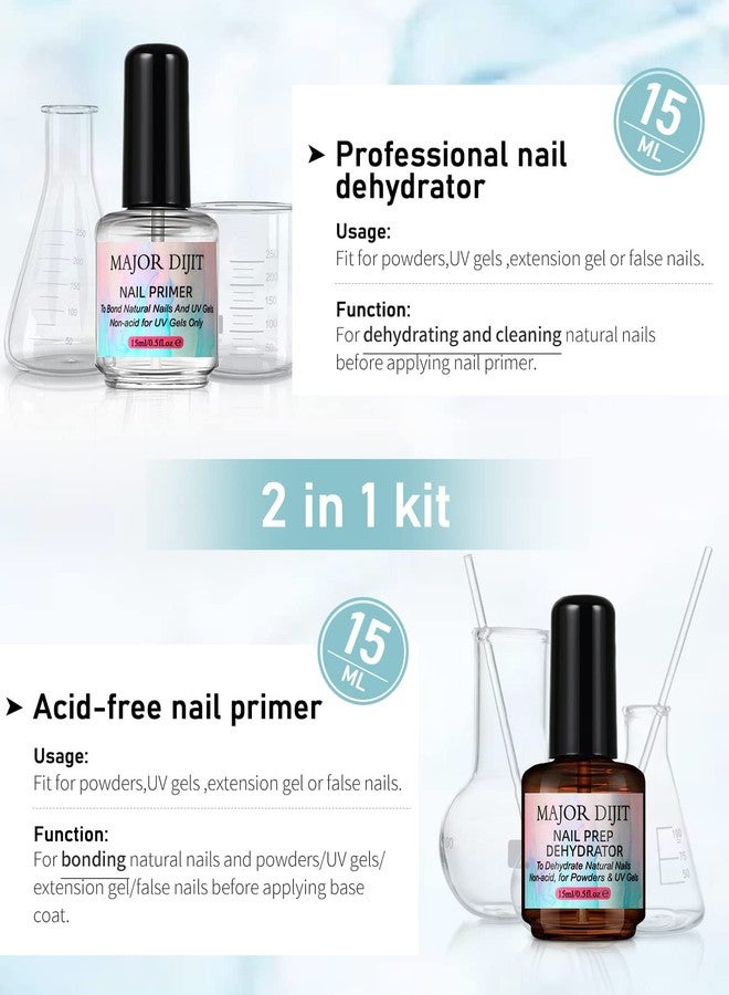 Major Dijit Nail Dehydrator and Nail Primer with Cuticle Oil Set Air Dry Superior Bonding Primer for Acrylic Powder - Image 3