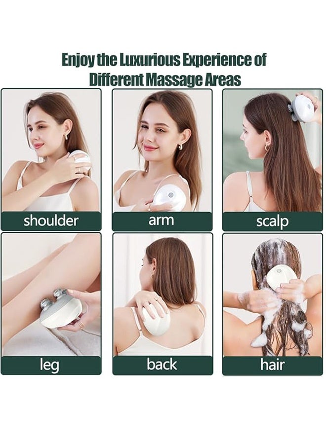 AMIR Electric Scalp Massager - Multifunctional Waterproof Head Massager With 96 Kneading Nodes - Rechargeable Head Scraper For Hair Growth Stress Relief - Relaxing Gift For Women Men  - Image 3