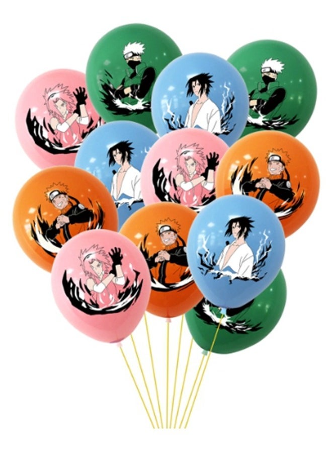 Generic - 46 Pieces Naruto Birthday Decoration,  Naruto Party Ornaments, Naruto Birthday Kit Includes Party Balloons, Happy Birthday Garland, Cake Decoration, Ideal for Children's Birthday Party - Image 1