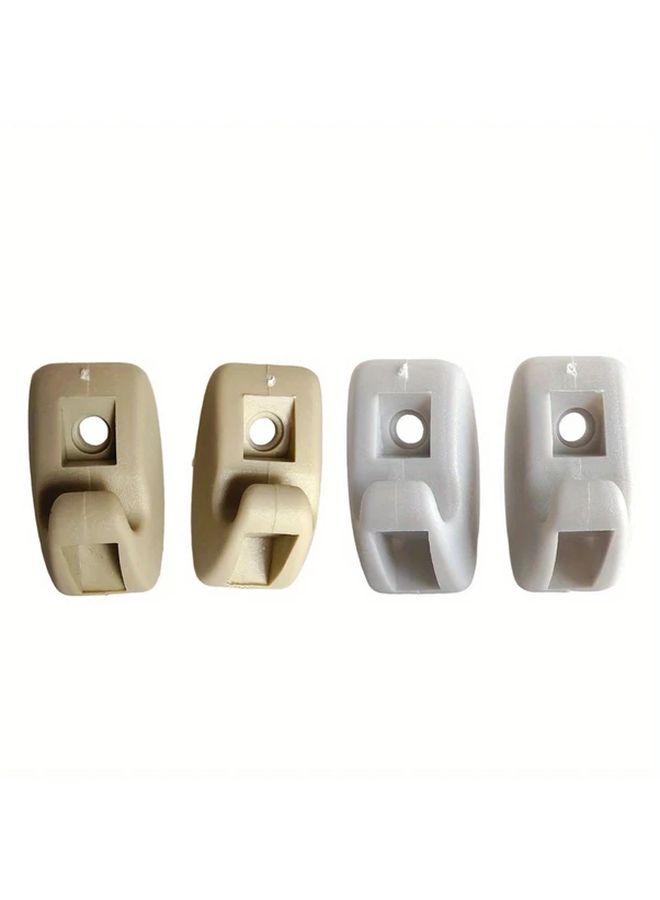Beige 2PCS Sunvisor Hook Clips Compatible For VW Jetta Golf Passat Polo Vento PP Material - Image 5