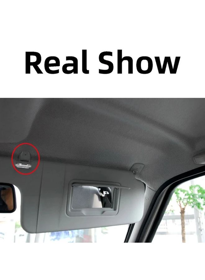 Beige 2PCS Sunvisor Hook Clips Compatible For VW Jetta Golf Passat Polo Vento PP Material - Image 2