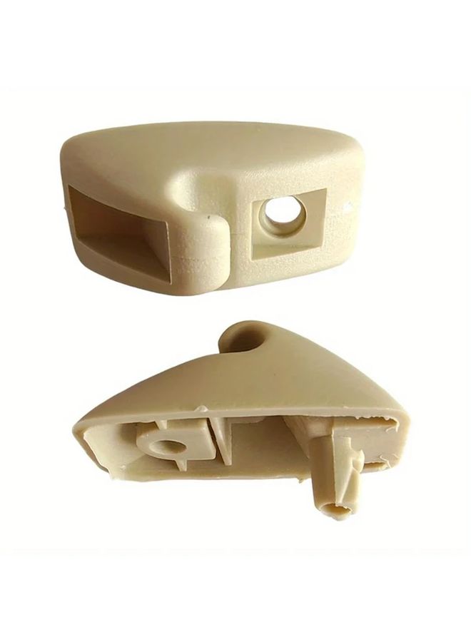Beige 2PCS Sunvisor Hook Clips Compatible For VW Jetta Golf Passat Polo Vento PP Material - Image 4