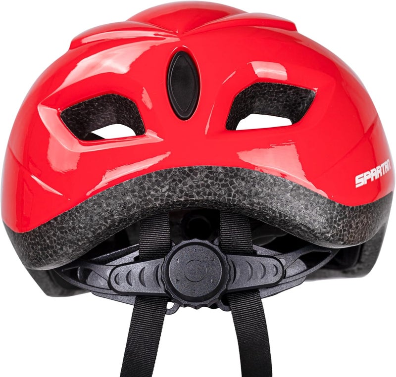 Spartan Kids Helmet in Red for Ages 3–6 | Small Size 50–54cm | Bike, Scooter & Skate Safety Gear | Lightweight Shell with Air Vents & Adjustable Fit System for Toddlers & Young Riders | SP-KIDS-RED - Image 4
