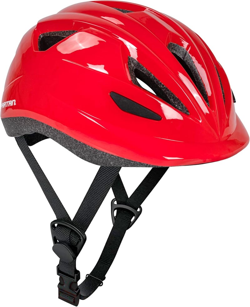Spartan Kids Helmet in Red for Ages 3–6 | Small Size 50–54cm | Bike, Scooter & Skate Safety Gear | Lightweight Shell with Air Vents & Adjustable Fit System for Toddlers & Young Riders | SP-KIDS-RED - Image 1