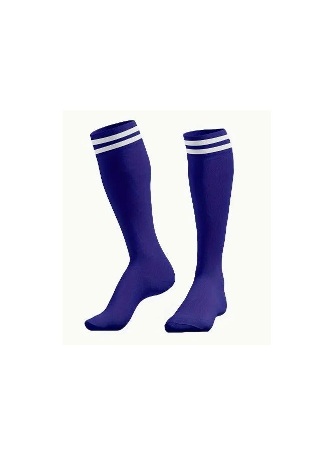 ٣ أزواج من الجوارب الرياضية المخططة للأطفال بطول الركبة للأولاد والبنات - Image 4