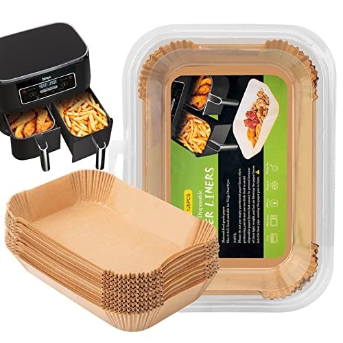 MooManGoo Air Fryer Disposable Liners Air Fryer Liners Rectangle 86x 55 Air fryer Parchment Paper Liners Accessories Baking Paper 300pcs