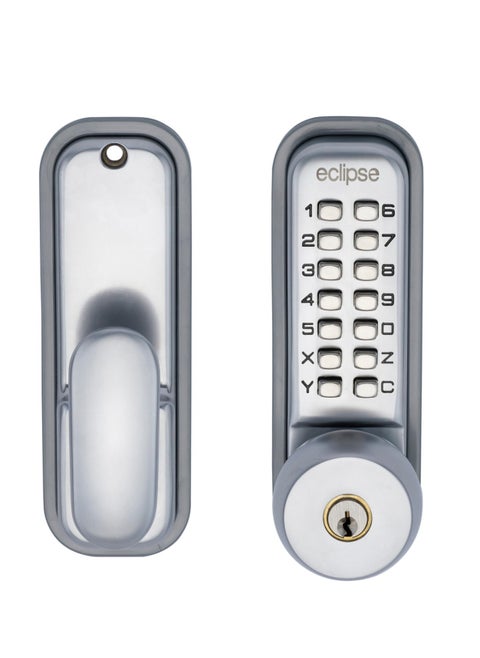 Eclipse 70249 ED15 Push Button Digital Lock - Holdback, a mechanical digital push button door lock designed for medium and light-duty entry doors.