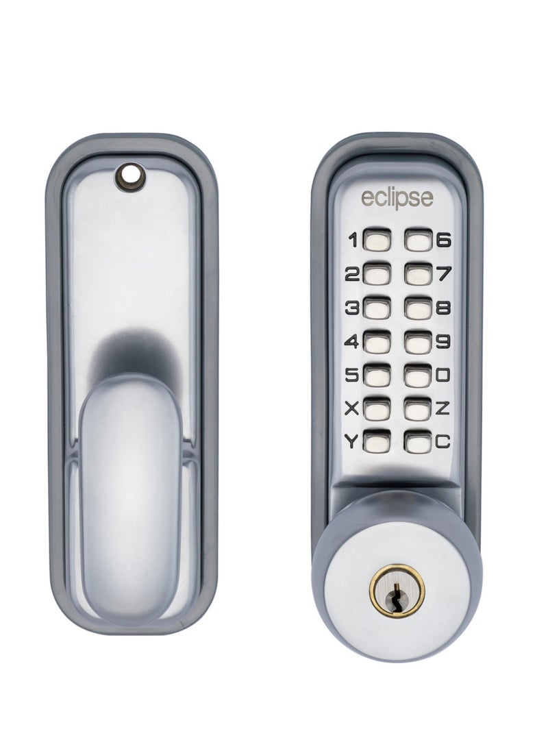 eclipse Eclipse 70249 ED15 Push Button Digital Lock - Holdback, a mechanical digital push button door lock designed for medium and light-duty entry doors.  - Image 1
