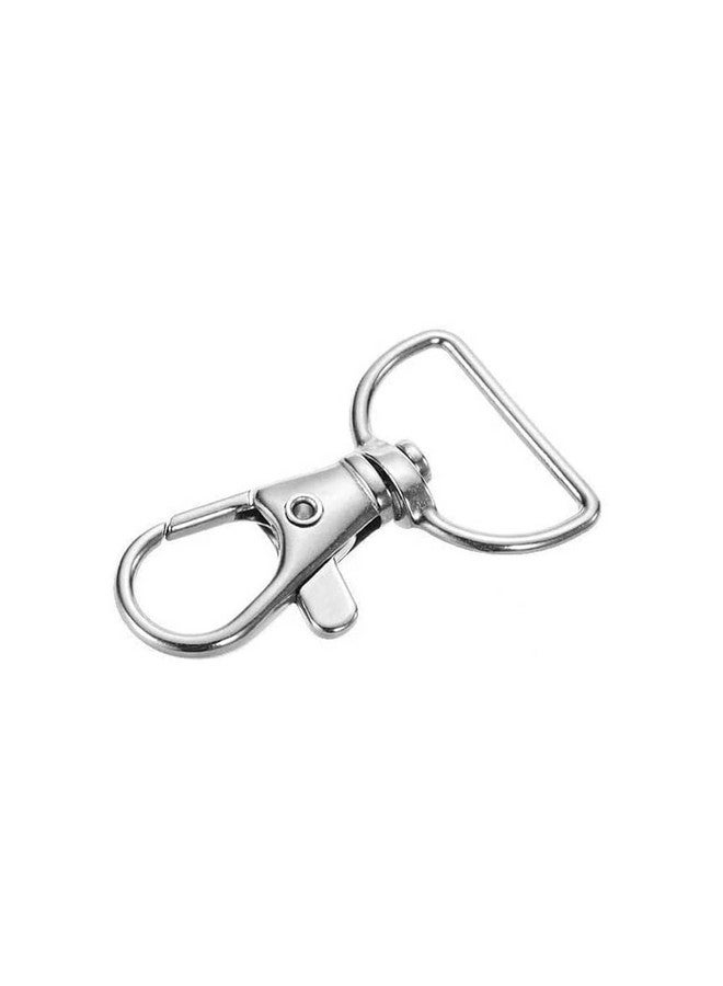 YAKA 50 Pack Premium Metal Lobster Claw Clasps 360° Swivel Trigger Snap Hooks by Swivel Clasps with D Ring (D Ring Inner Width 0.78inch) - Image 1
