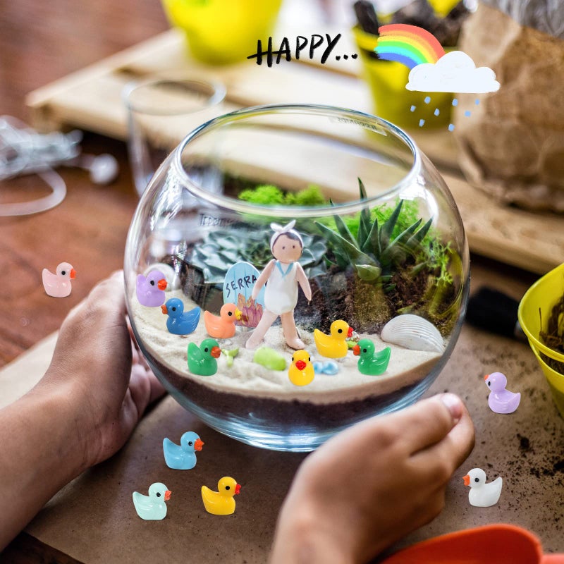 GliSun 220 Pieces Mini Resin Ducks Tiny Duck for Garden Micro Landscape Ornament Dollhouse Prank Christmas Falloween Birthday Party Favors DIY Decoration Craft(11 Colors) - Image 5