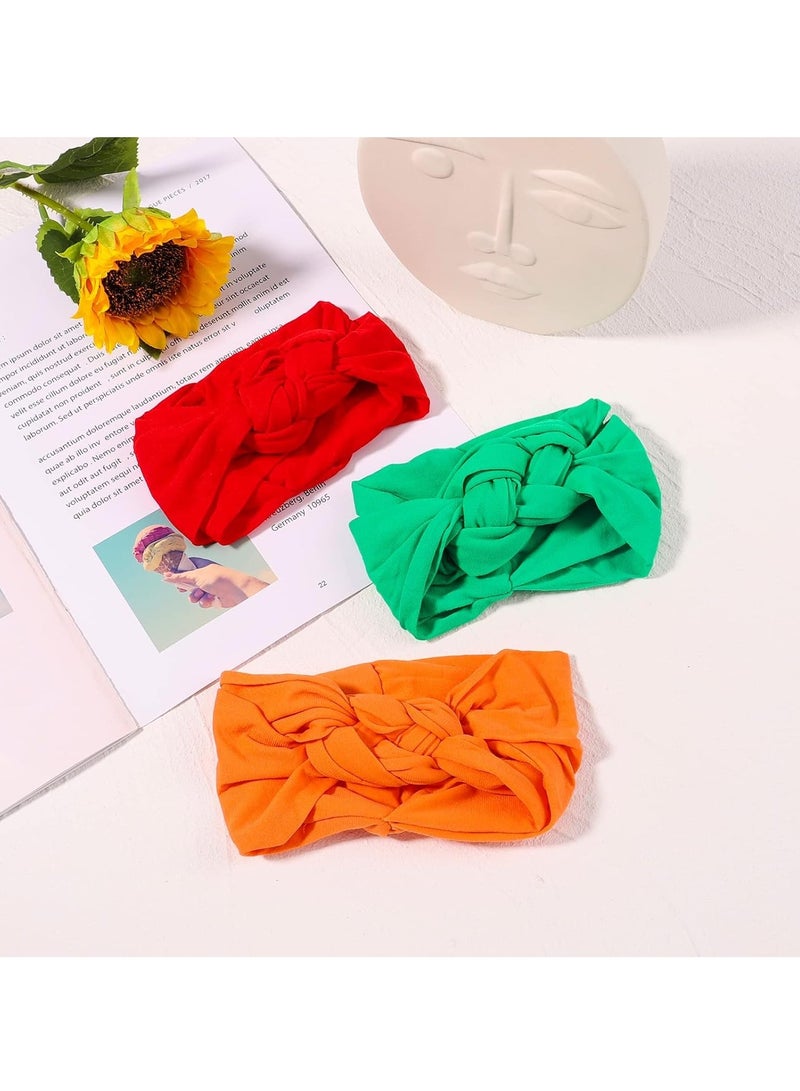 20pcs Bows Headbands Baby Girls, Baby Girls Nylon Headbands Hairband Elastic Turban Hair Accessories for Kids Toddlers Infants - Image 2